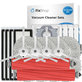 Kit de pièces de rechange pour Roborock Qrevo MaxV, Pro, S (2x Brosse principale, 4x Filtre, 4x Brosse latérale, 8x Chiffon de vadrouille, 4x Sac à poussière)