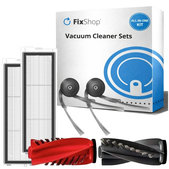 Kit de pièces de rechange pour Xiaomi Roborock Qrevo, Qrevo Curv, Qrevo Edge, Qrevo 5AE (1x Brosse principale, 2x Filtre, 2x Brosse latérale)