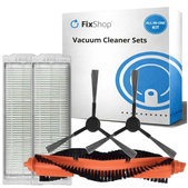 Kit de pièces de rechange pour Xiaomi Viomi V2, V2 Pro, V3, SE, Mi Robot Vacuum Mop Pro (P), 2S (1x Brosse principale, 2x Filtre, 2x Brosse latérale)