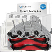 Kit de pièces de rechange pour Xiaomi Roborock Q7 M5, Q7 M5+, Q7 L5, Q7 L5+ (2x Brosse principale, 4x Filtre, 4x Brosse latérale, 4x Chiffon de vadrouille, 4x Sac à poussière)