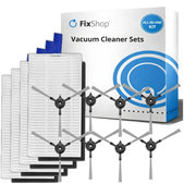 Kit de pièces de rechange pour Xiaomi Robot Vacuum E5 (4x Filtre, 8x Brosse latérale)