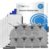 Kit de pièces de rechange pour Xiaomi Robot Vacuum E5 (4x Filtre, 8x Brosse latérale, 4x Chiffon de vadrouille)