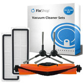 Kit de pièces de rechange pour Xiaomi Robot Vacuum X20 Max, X20 Pro (1x Brosse principale, 2x Filtre, 2x Brosse latérale)