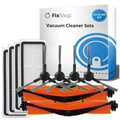 Kit de pièces de rechange pour Xiaomi Robot Vacuum X20 Max, X20 Pro (2x Brosse principale, 4x Filtre, 4x Brosse latérale)