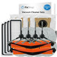 Kit de pièces de rechange pour Xiaomi Robot Vacuum X20 Max, X20 Pro (2x Brosse principale, 4x Filtre, 4x Brosse latérale, 8x Chiffon de vadrouille, 4x Sac à poussière)