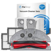 Kit de pièces de rechange pour Xiaomi Roborock Q10 VF, Q10 VF+, S8 Pro, S8 Pro Plus (1x Brosse principale, 2x Filtre, 2x Brosse latérale, 2x Chiffon de vadrouille, 2x Sac à poussière)
