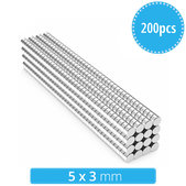 Aimant cylindrique en néodyme N35, 5 x 3mm, 200 pièces