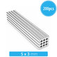 Aimant cylindrique en néodyme N35, 5 x 3mm, 200 pièces
