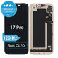 Écran Soft OLED 120Hz pour iPhone 17 Pro, Tactile avec cadre, DIAGNOSTIC