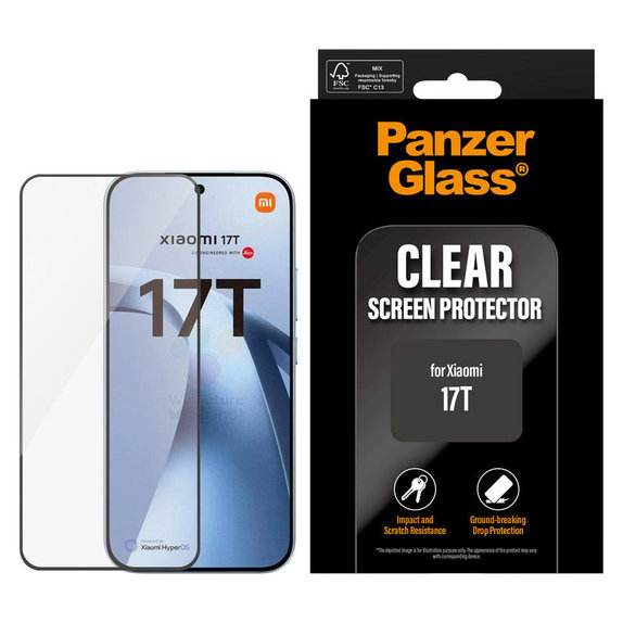 Verre trempé UWF pour Xiaomi 17T, Noir, PanzerGlass