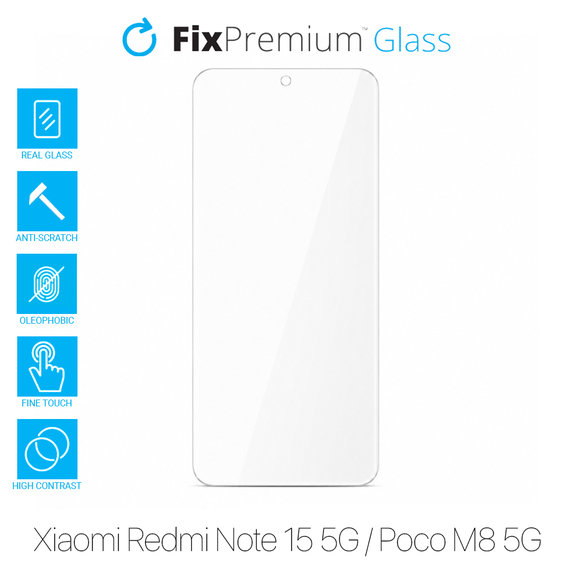 FixPremium Glass - Verre trempé pour Xiaomi Redmi Note 15 5G, Poco M8 5G