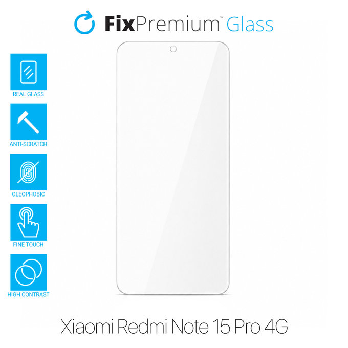 FixPremium Glass - Verre trempé pour Xiaomi Redmi Note 15 Pro 4G
