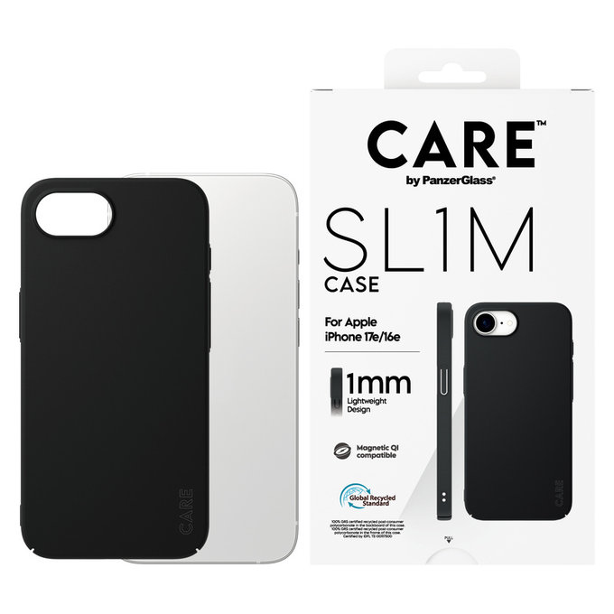 Étui SL1M avec MagSAFE by PanzerGlass pour iPhone 17e/16e, Noir, PanzerGlass