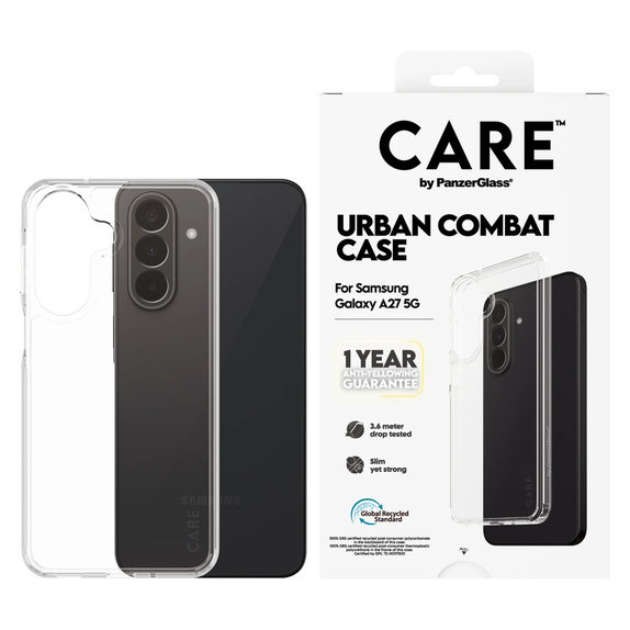 Étui Urban Combat pour Samsung Galaxy A27, Transparent, PanzerGlass