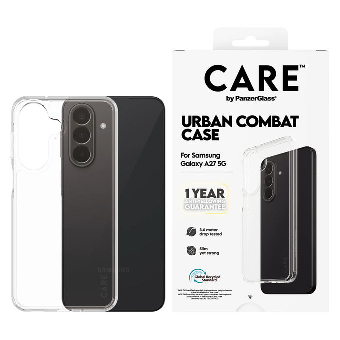 Étui Urban Combat pour Samsung Galaxy A27, Transparent, PanzerGlass