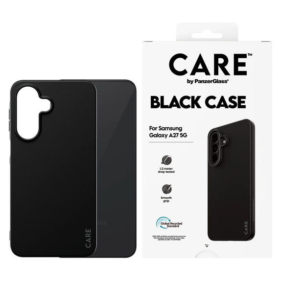 Étui TPU pour Samsung Galaxy A27, Noir, PanzerGlass