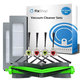 Kit de pièces de rechange pour iRobot Roomba Combo 1138, Ecovacs Deebot Ozmo 930 (1x Brosse principale, 2x Filtres, 2 paires de brosses latérales)