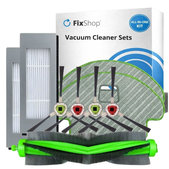 Kit de pièces de rechange pour iRobot Roomba Combo 1138, Ecovacs Deebot Ozmo 930 (1x Brosse principale, 2x Filtres, 2 paires de brosses latérales, 2x Lingettes de lavage)
