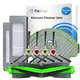 Kit de pièces de rechange pour iRobot Roomba Combo 1138, Ecovacs Deebot Ozmo 930 (1x Brosse principale, 2x Filtres, 2 paires de brosses latérales, 2x Lingettes de lavage)