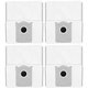 Sac à poussière, 4 pièces pour Ecovacs Deebot T30c, T50-series, T80-series, X8-series, X9 Pro-series