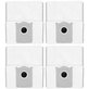 Sac à poussière, 4 pièces pour Ecovacs Deebot T30c, T50-series, T80-series, X8-series, X9 Pro-series
