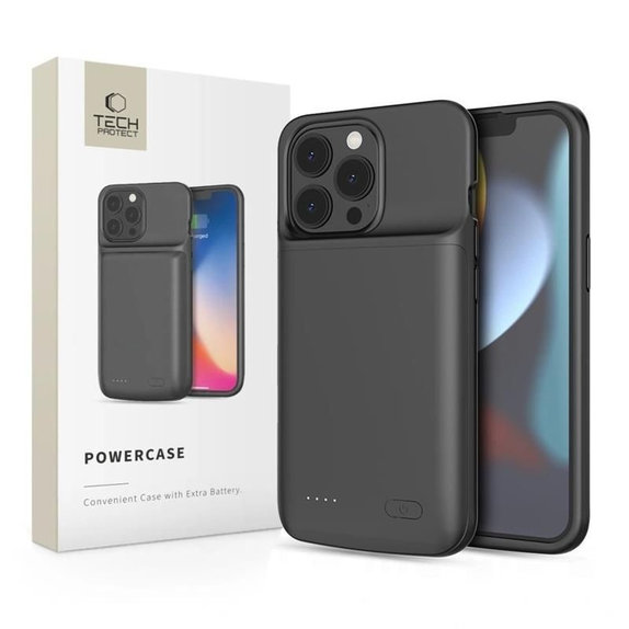 Batterie externe Powercase 4800mAh pour iPhone 13 / 13 Pro, noire, Tech-Protect