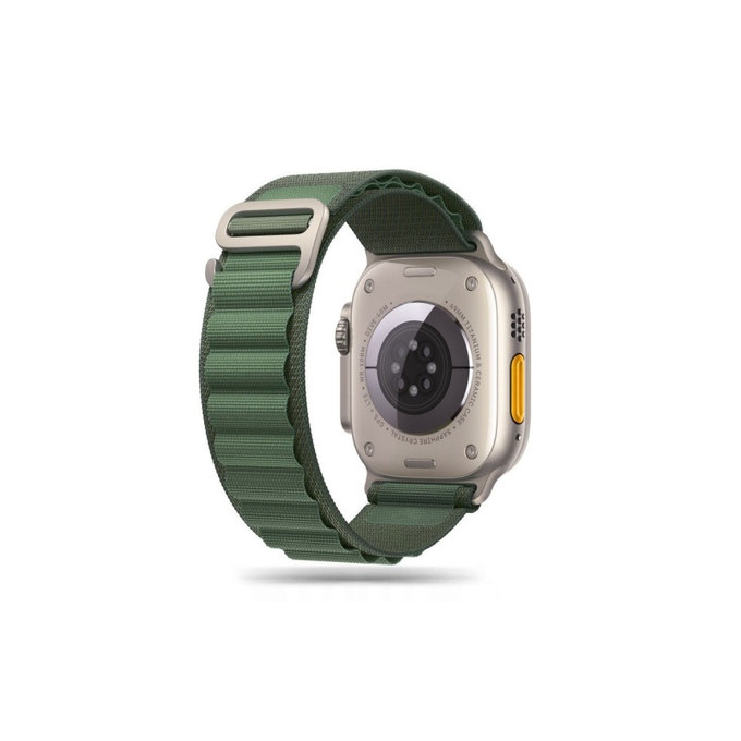 Bracelet Nylon Pro pour Apple Watch 8 / 9 / 10 / 11 / SE / Ultra (44 / 45 / 46 / 49 mm), Military Green, Tech-Protect