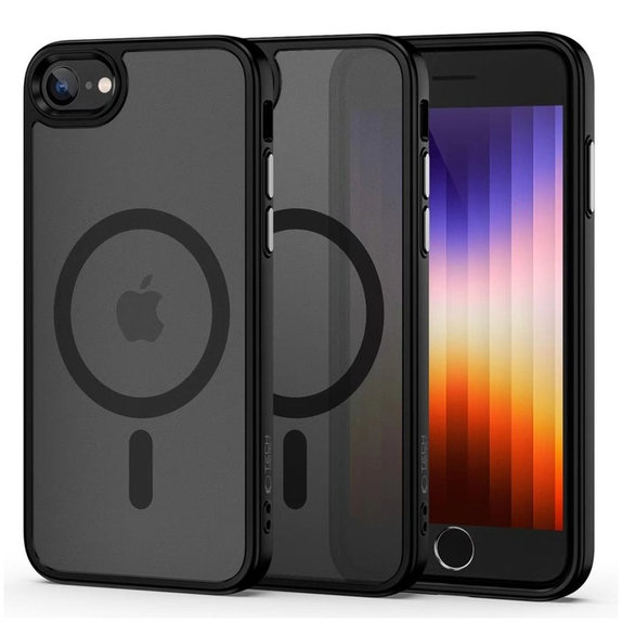 Coque MagMat MagSafe pour iPhone 7 / 8 / SE 2020 / 2022, Matte Black, Tech-Protect