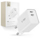 Chargeur secteur C35W 2-PORT PD 35W, blanche, Tech-Protect