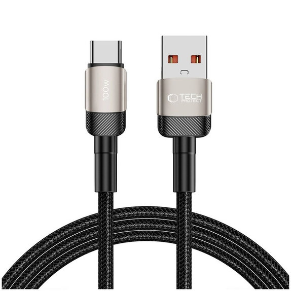 Câble Ultraboost Evo USB-C Cable 100W/5A 200cm, Titanium, Tech-Protect
