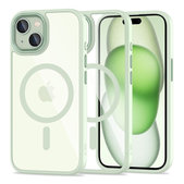 Coque MagMat MagSafe pour iPhone 15, verte/transparente, Tech-Protect