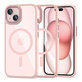 Coque MagMat MagSafe pour iPhone 15, rose/transparente, Tech-Protect