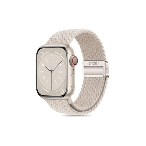 Bracelet Nylonmag pour Apple Watch 8 / 9 / 10 / 11 / SE (40 / 41 / 42 mm), Natural Titanium, Tech-Protect