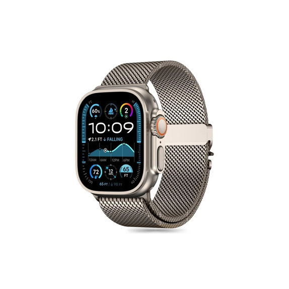 Bracelet Milano pour Apple Watch 8 / 9 / 10 / 11 / SE / Ultra (44 / 45 / 46 / 49 mm), Titanium, Tech-Protect