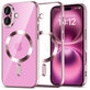 Coque MagFlex MagSafe pour iPhone 16 Shiny Rose, Tech-Protect
