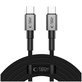 Câble Ultraboost Dna USB-C Cable PD 100W / 5A 300cm, Iron Grey, Tech-Protect