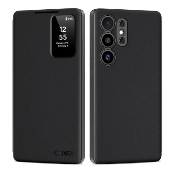 Coque Smart Wallet pour Samsung S25 Ultra, Matte Black, Tech-Protect
