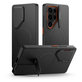 Coque Kevlar Aura MagSafe pour Samsung S25 Ultra, noire/orange, Tech-Protect