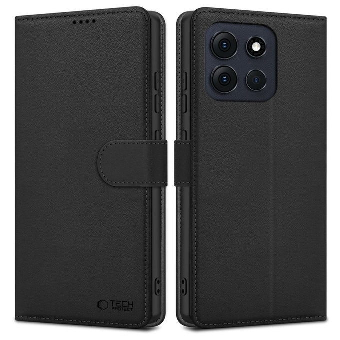 Coque Wallet pour Motorola Moto G56 5G, noire, Tech-Protect