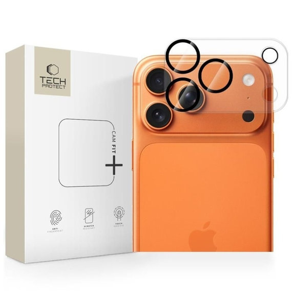 Protection caméra Cam Fit+ pour iPhone 17 Pro, transparente, Tech-Protect