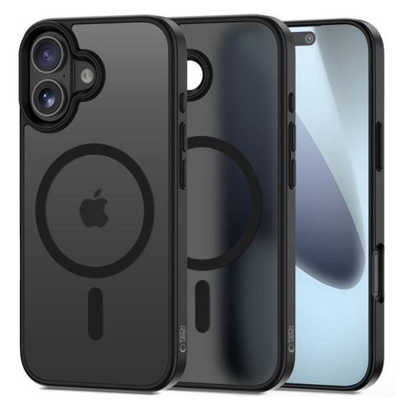 Coque MagMat MagSafe pour iPhone 17, Matte Black, Tech-Protect
