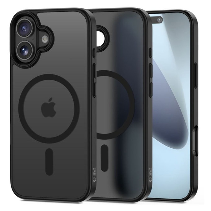 Coque MagMat MagSafe pour iPhone 17, Matte Black, Tech-Protect