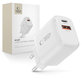 Chargeur secteur NCA20 2-PORT PD 20W / QC3.0, blanche, Tech-Protect