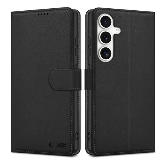 Coque Wallet pour Samsung S25 FE, noire, Tech-Protect