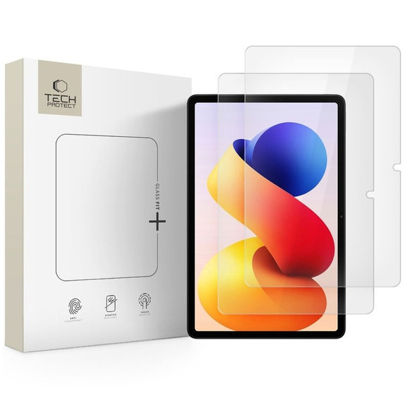 Verre trempé Glass Fit+ 2-PACK pour Xiaomi Poco Pad M1 / Redmi Pad Pro / 2 Pro 12.1, transparente, Tech-Protect