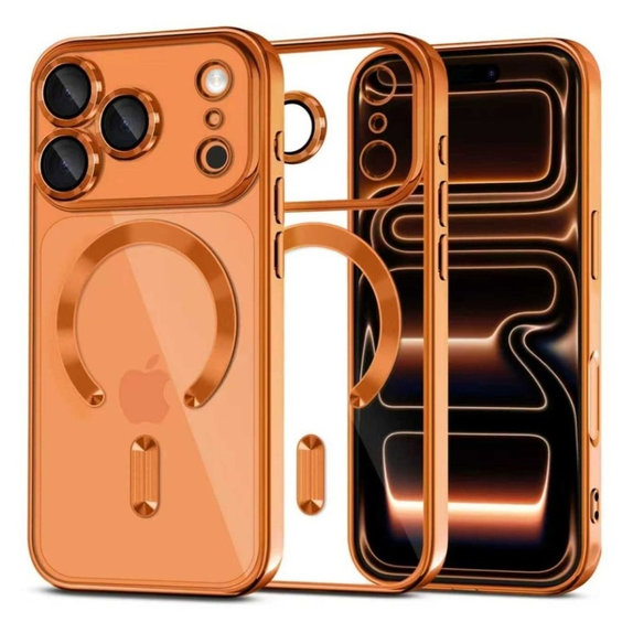 Coque MagFlex MagSafe pour iPhone 17 Pro, Shiny Cosmic Orange, Tech-Protect