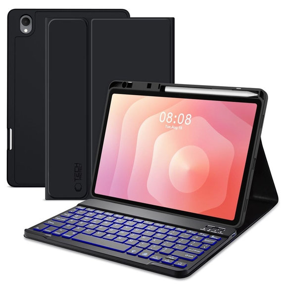 Coque Sc Pen + Keyboard pour Samsung Tab S11 11.0 X730 / X736B, noire, Tech-Protect
