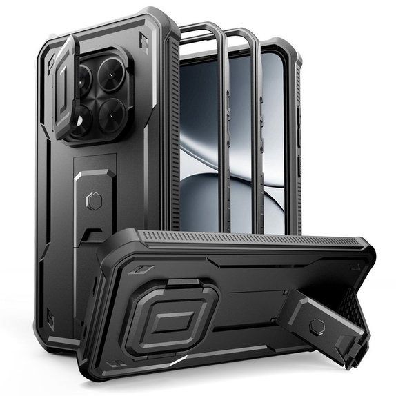 Coque Kevlar Cam+ avec 2 cadres avant pour Xiaomi Redmi Note 15 Pro 5G, noir, Tech-Protect