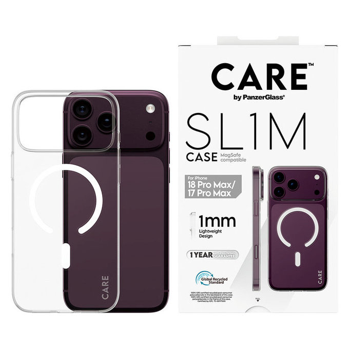 Étui SL1M avec MagSAFE pour iPhone 18 Pro Max/17 Pro Max/16e, Transparent, PanzerGlass