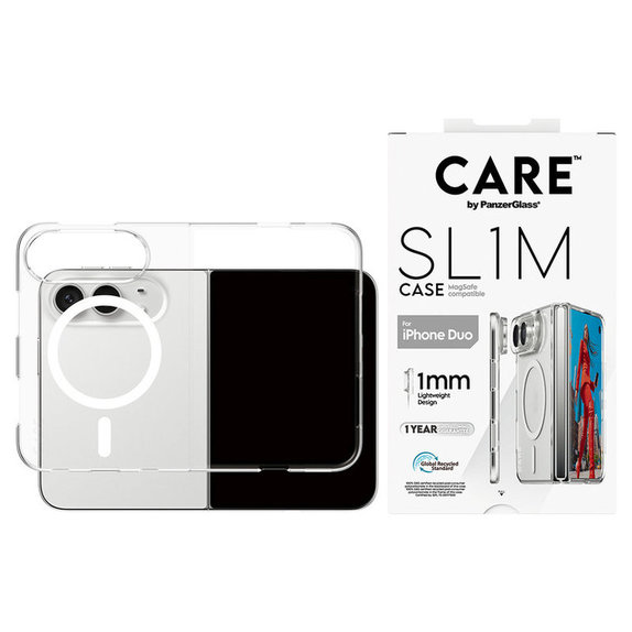 Coque SL1M avec MagSafe pour iPhone Duo, Transparente, PanzerGlass